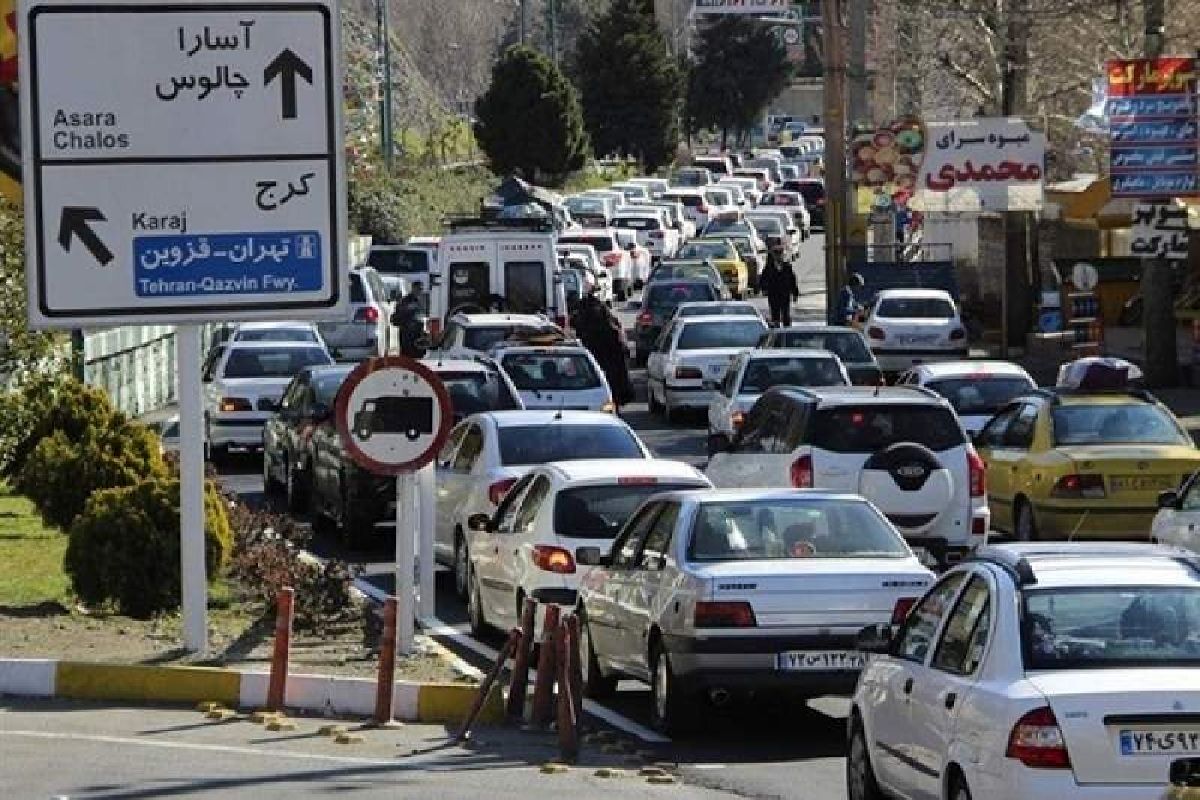 جاده چالوس ترافیک شد!