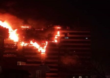 حریق گسترده بیمارستان گاندی تهران را بلعید + فیلم