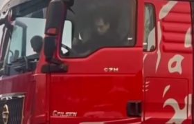 بابک زنجانی پشت تریلی! + ویدئو